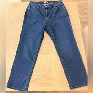Lane Bryant Straight Leg Jeans Size 18 Dark Wash Stretch Denim Mid Rise